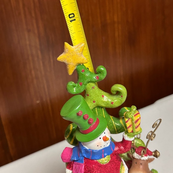 Home Interiors Christmas tree Snowman Reindeer Revolving Musical box - Picture 8 of 14